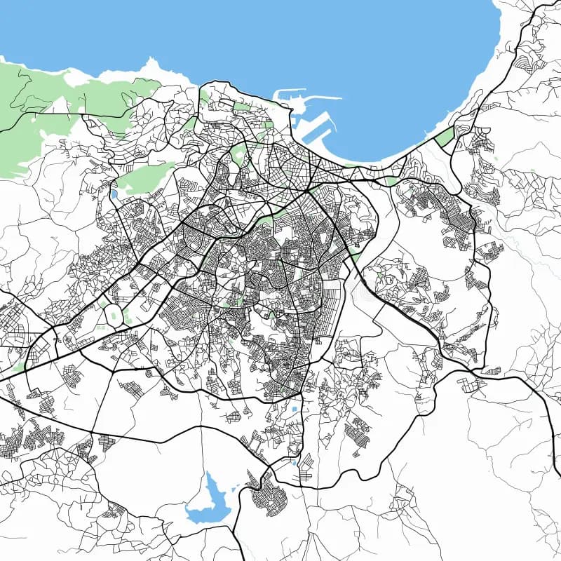 Map of Tangier, Morocco — H.V.A operating region